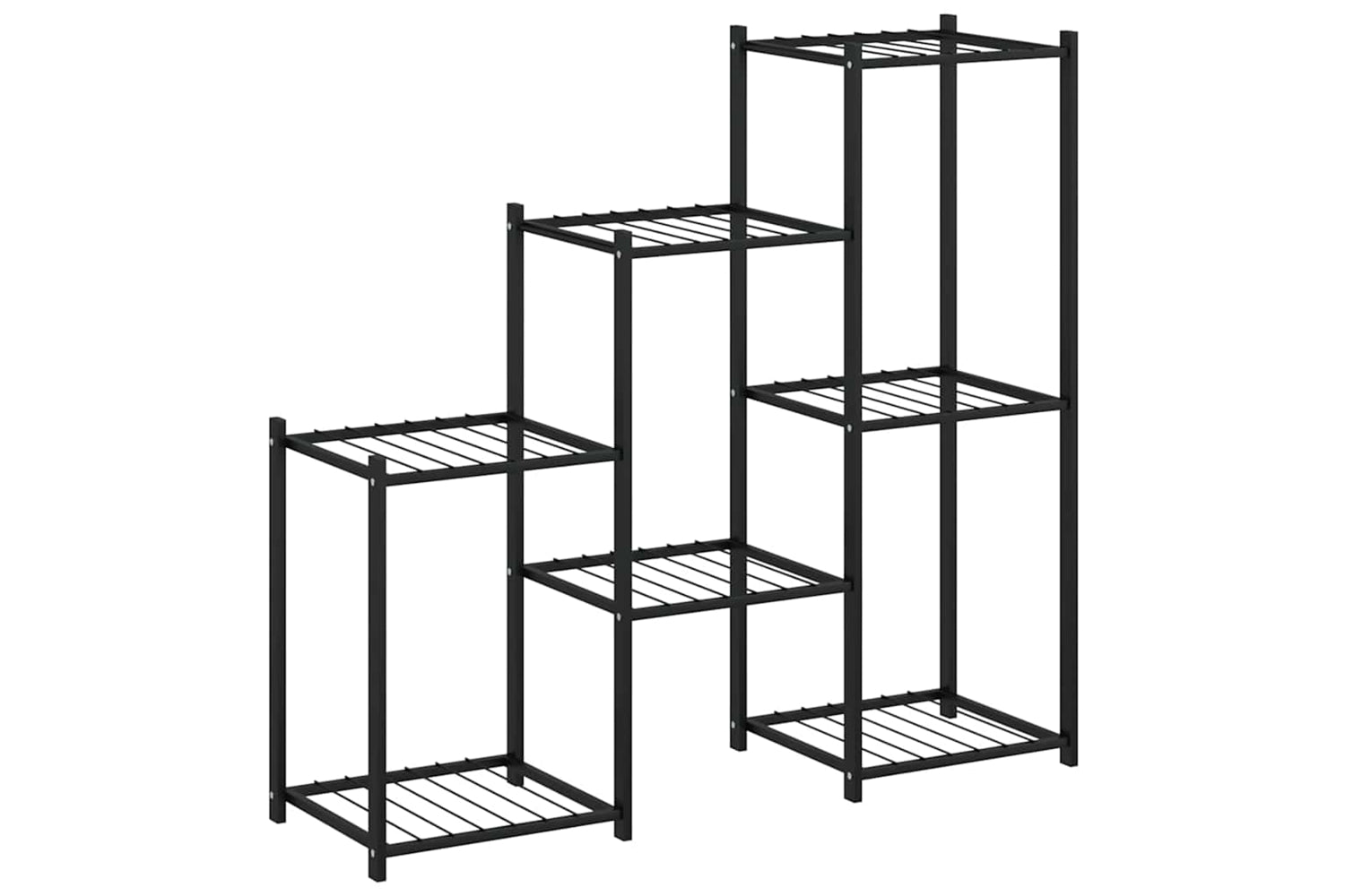 vidaXL 343129 Flower Stand 83x25x80cm Black Iron