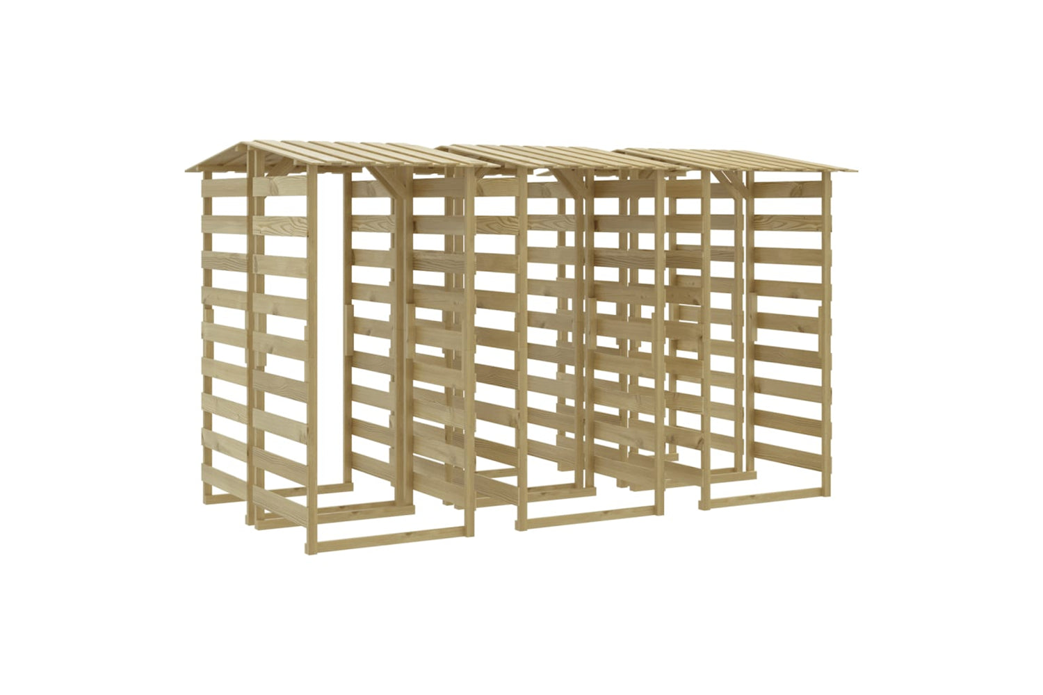 vidaXL 3096651 Pergolas With Roofs 6 Pcs 100x90x200cm Impregnated Pinewood