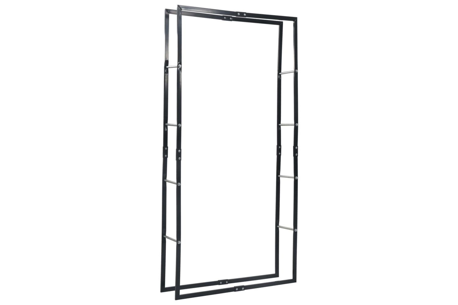 vidaXL 286286 Firewood Rack Black 100x25x200cm Steel