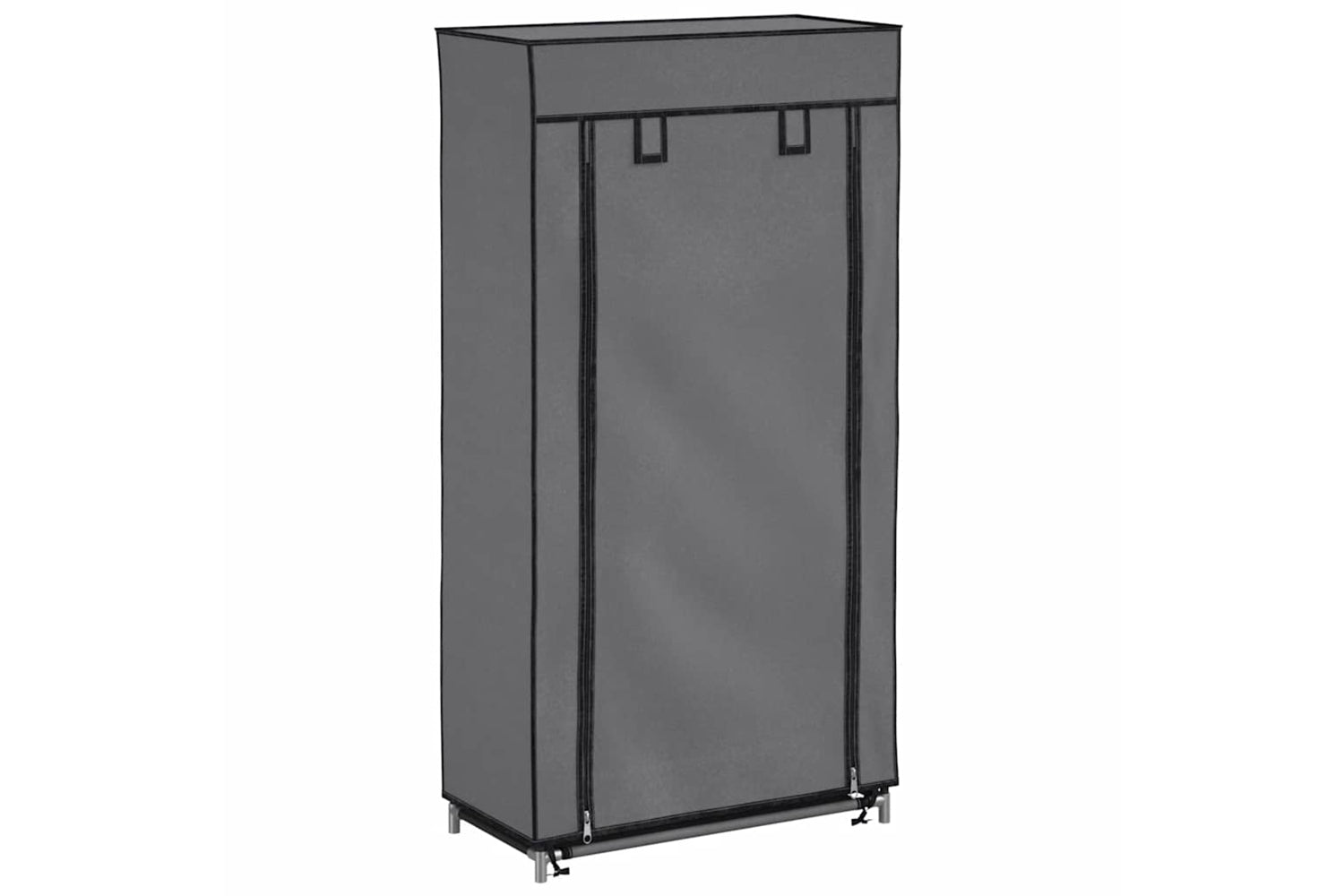 vidaXL 282430 Shoe Cabinet With Cover Grey 58x28x106cm Fabric