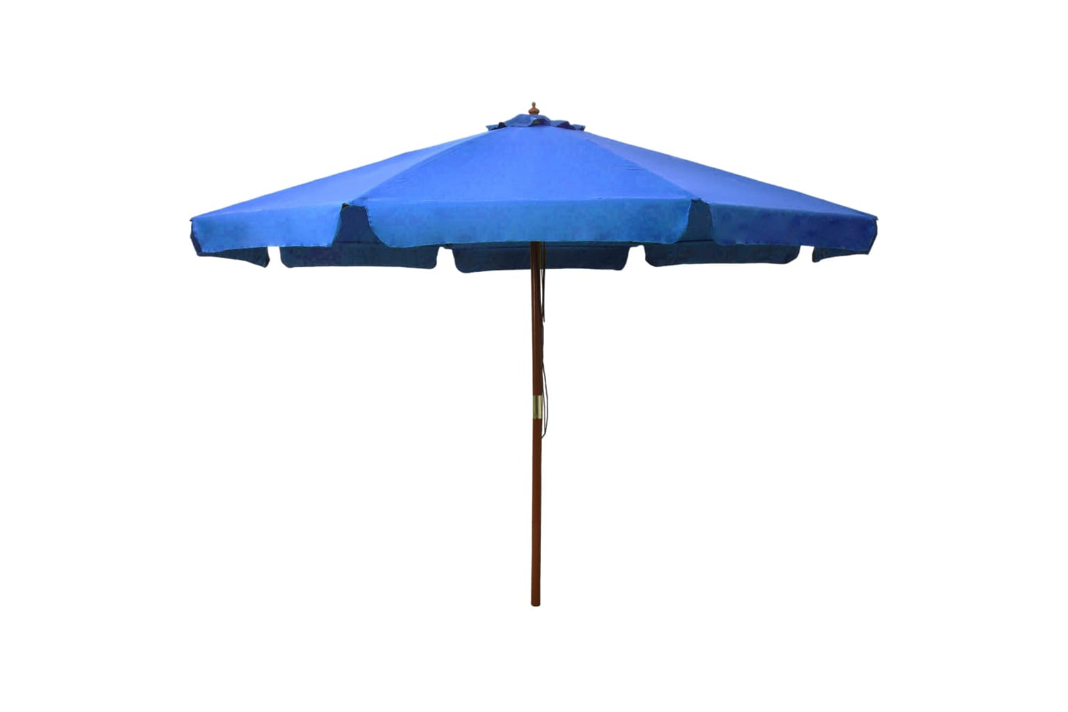 vidaXL 47219 Outdoor Parasol With Wooden Pole 330cm Azure
