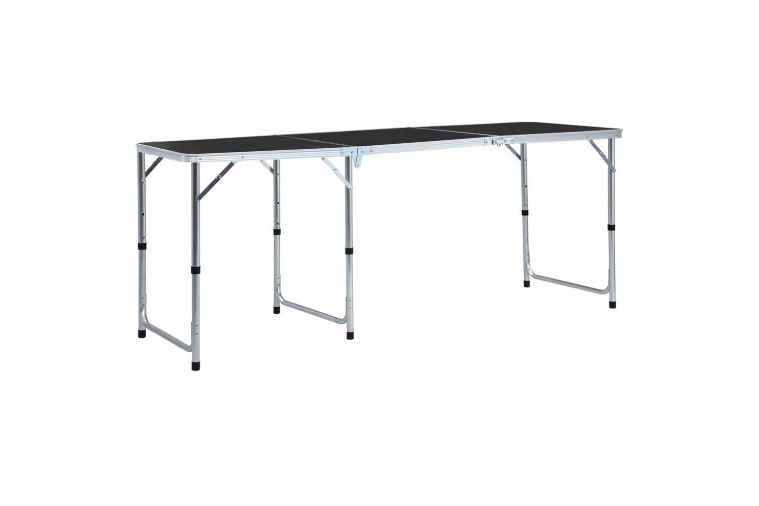 vidaXL 48175 Foldable Camping Table Grey Aluminium 180x60cm-4