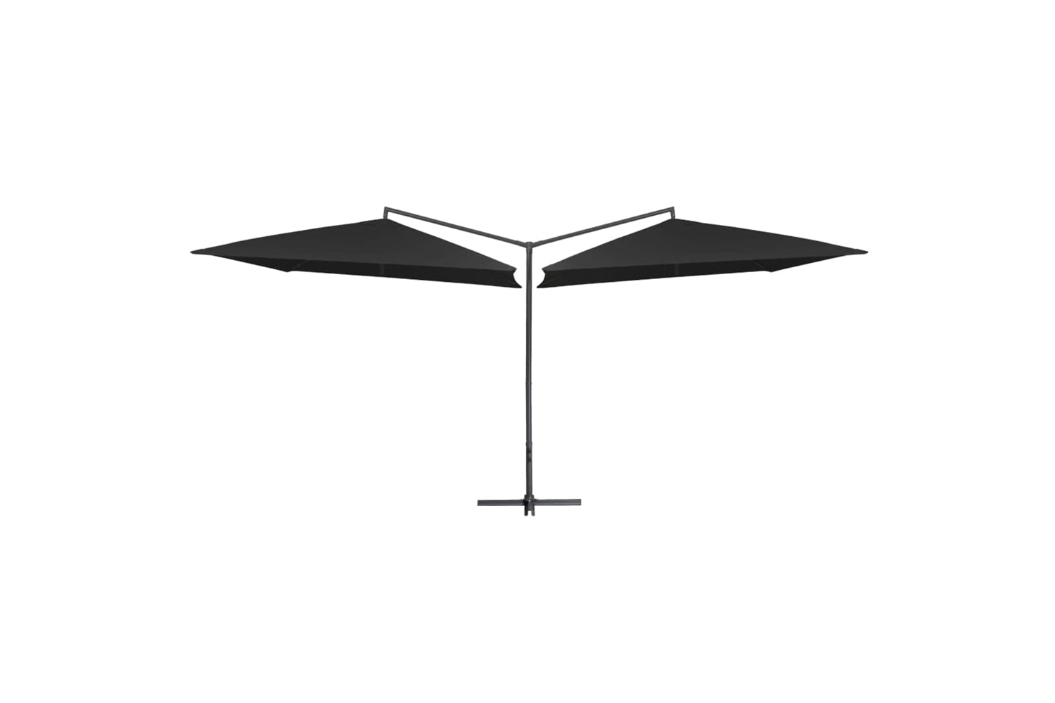 vidaXL 47326 Double Parasol With Steel Pole 250x250cm Black