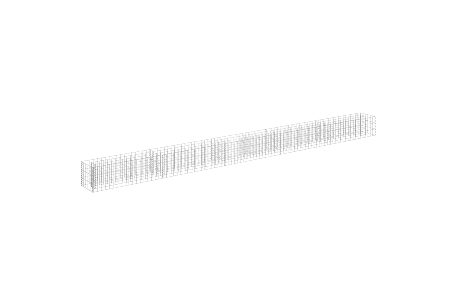 vidaXL 145645 Gabion Raised Bed Galvanised Steel 450x30x30cm