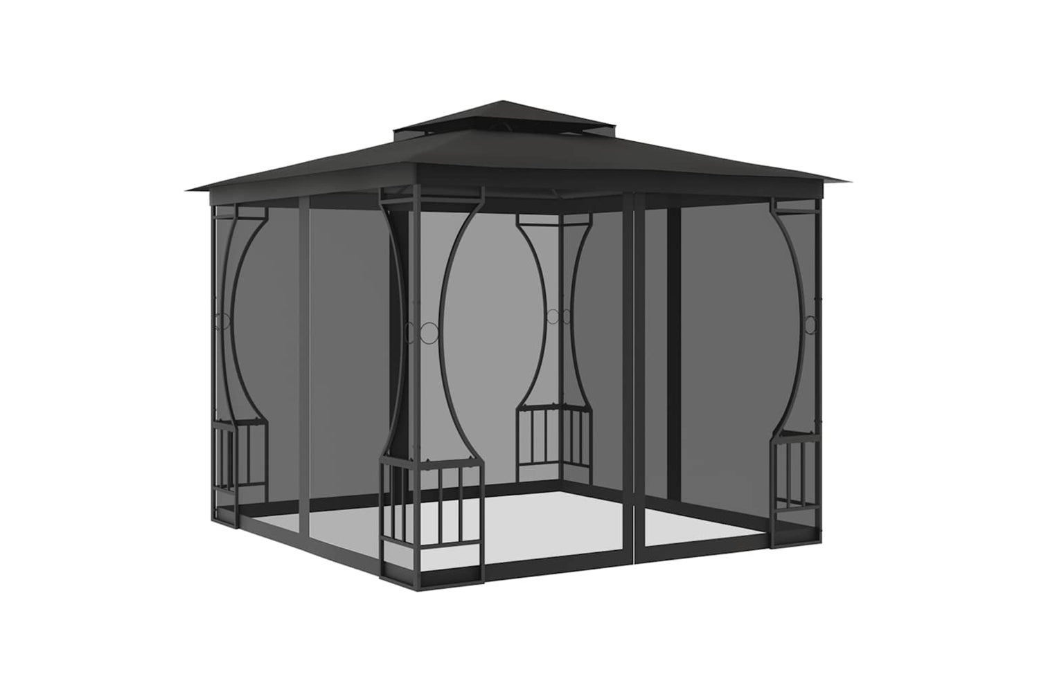 vidaXL 48597 Gazebo With Nets 300x300x265cm Anthracite