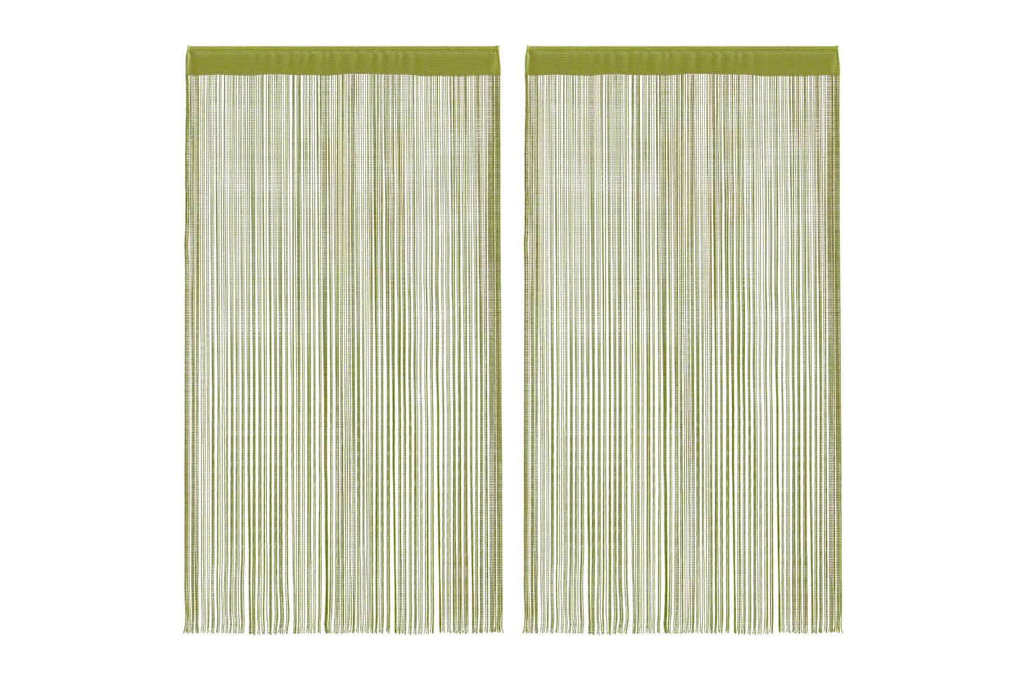 vidaXL 132413 String Curtains 2 Pcs 140x250cm Green