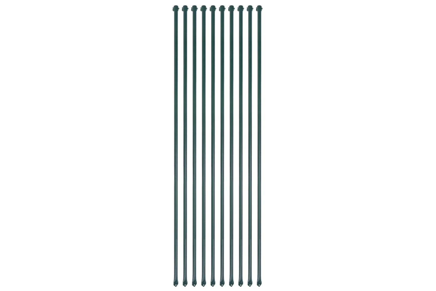 Vidaxl 142310 Garden Posts 10 Pcs 1.5 M Metal Green