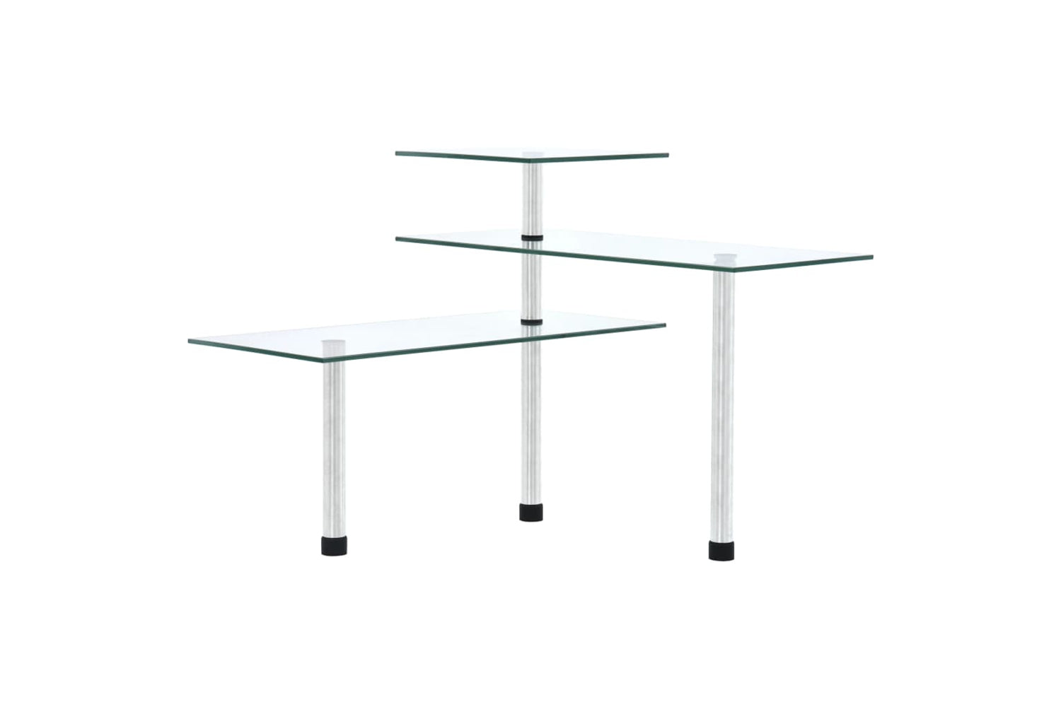 Vidaxl 249502 3-tier Corner Kitchen Shelf Tempered Glass