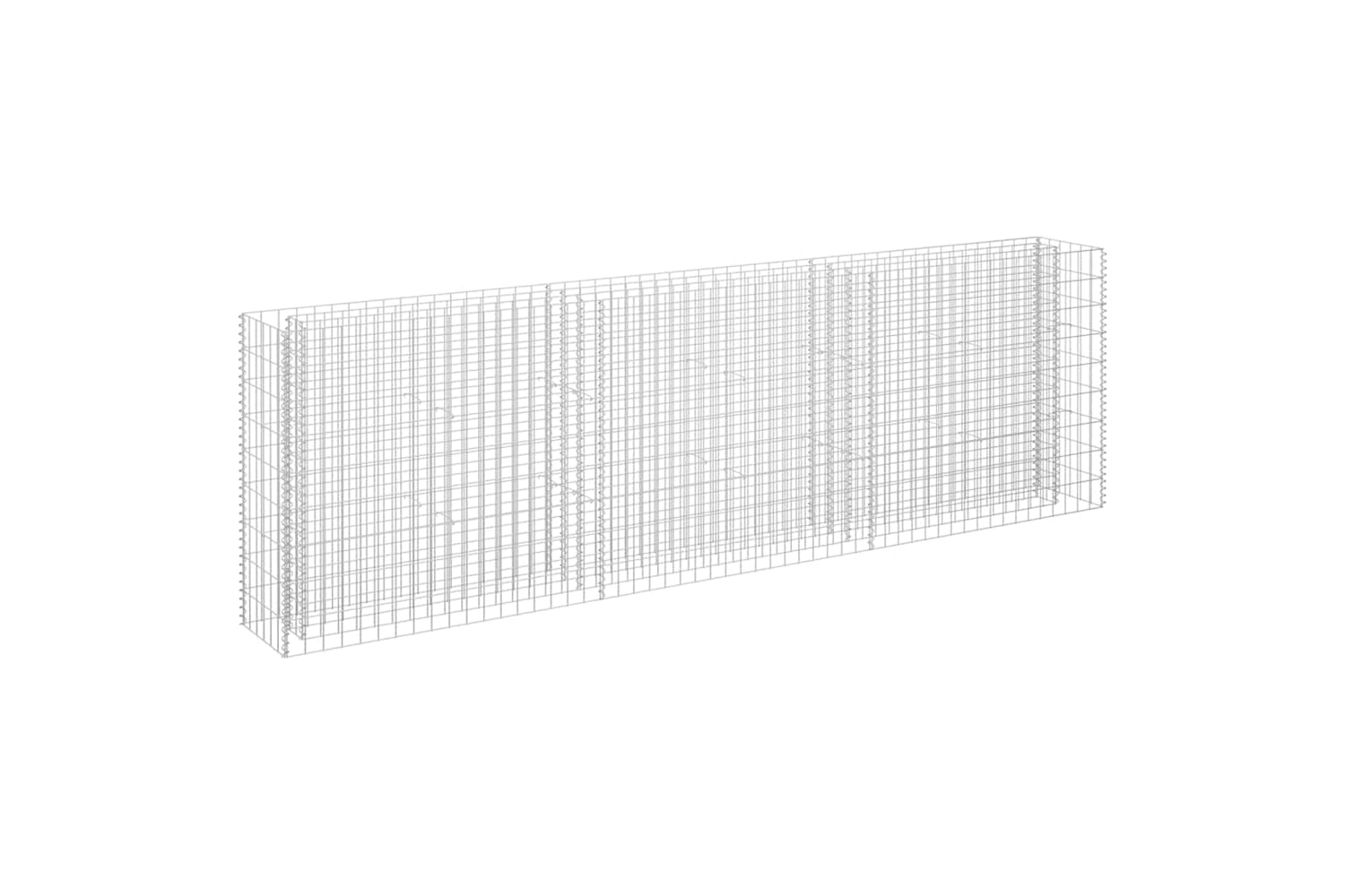 vidaXL 145639 Gabion Raised Bed Galvanised Steel 270x30x90cm