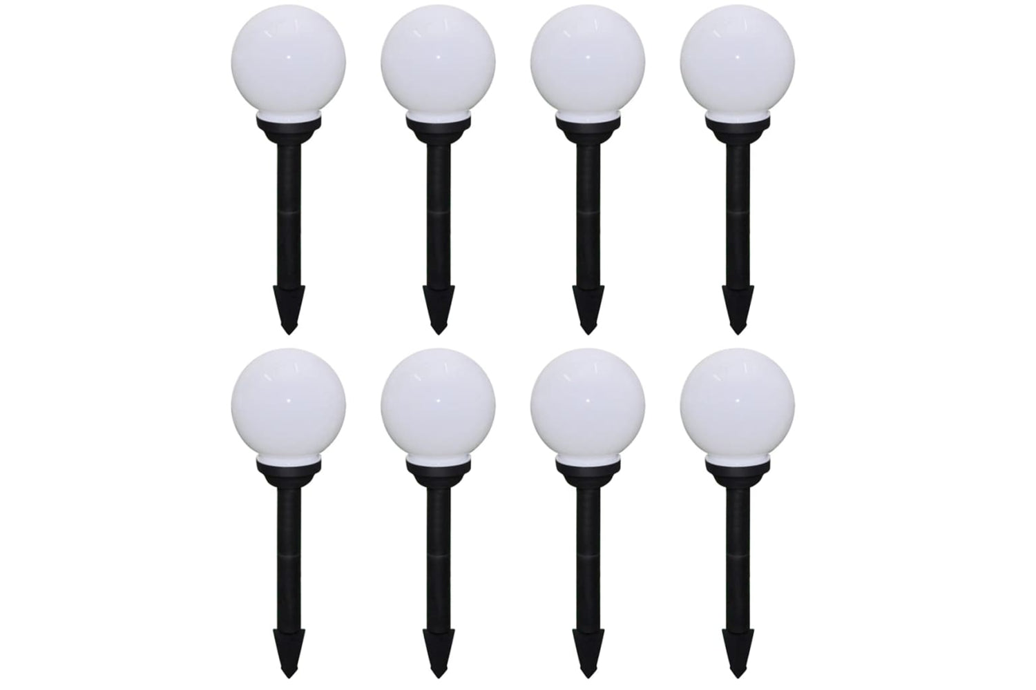 vidaXL 277114 Outdoor Pathway Lamps 8 Pcs Led 15cm With Ground Spike