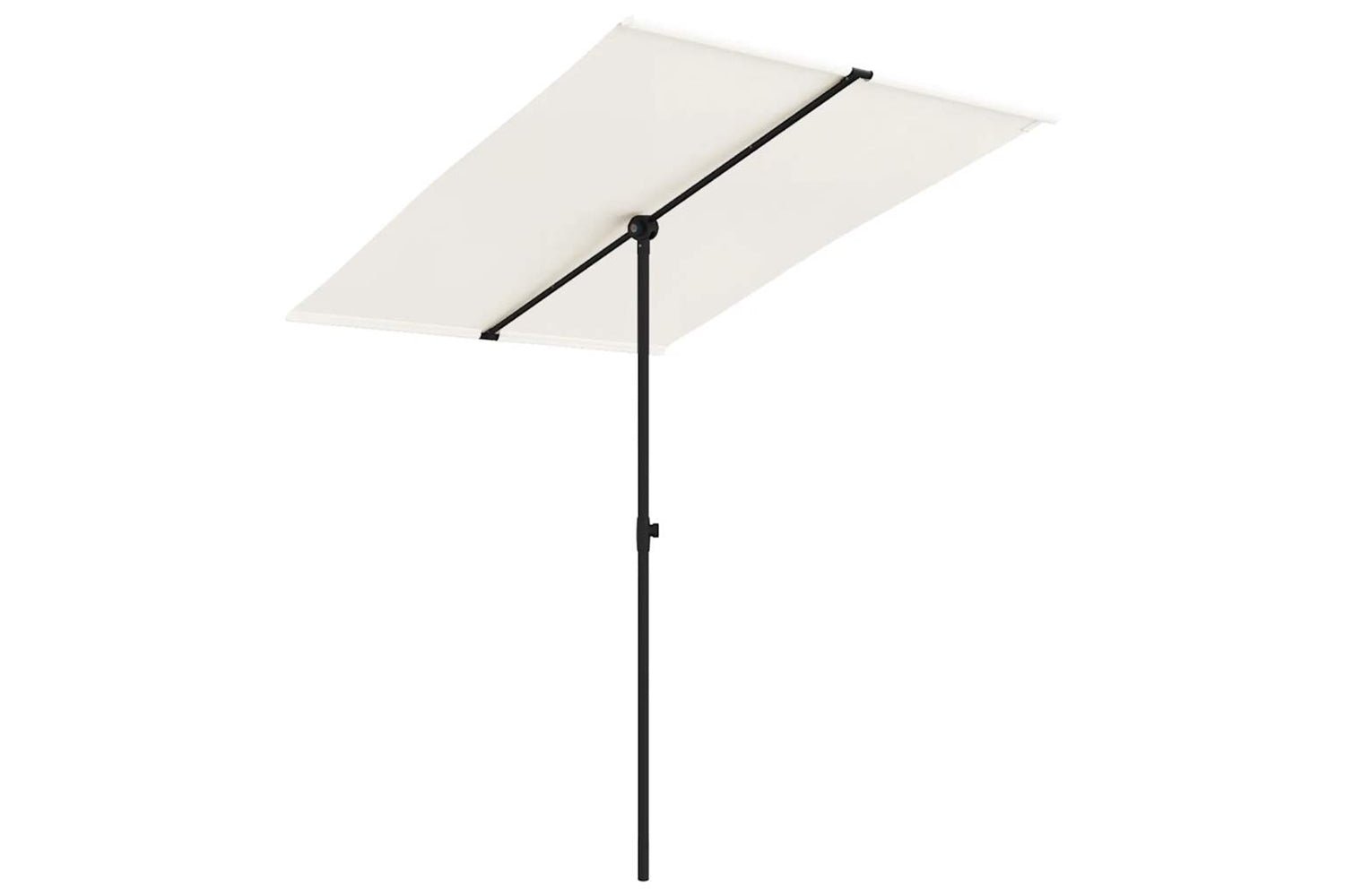 Vidaxl 47337 Outdoor Parasol With Aluminium Pole 2x1.5 M Sand White