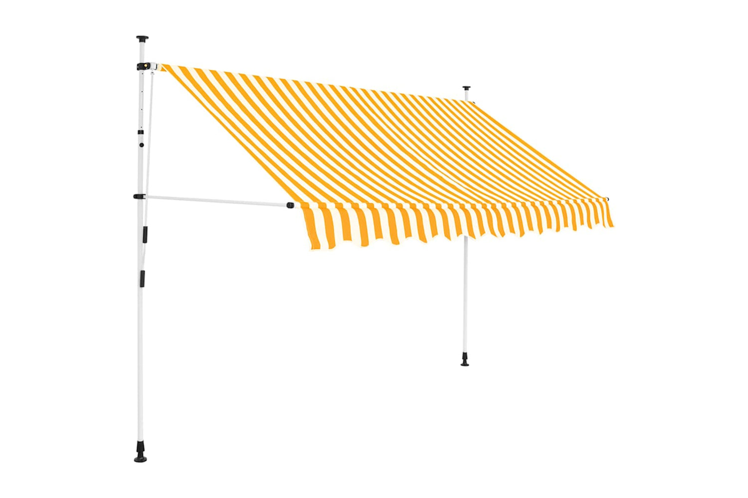 vidaXL 43233 Manual Retractable Awning 250cm Orange And White Stripes