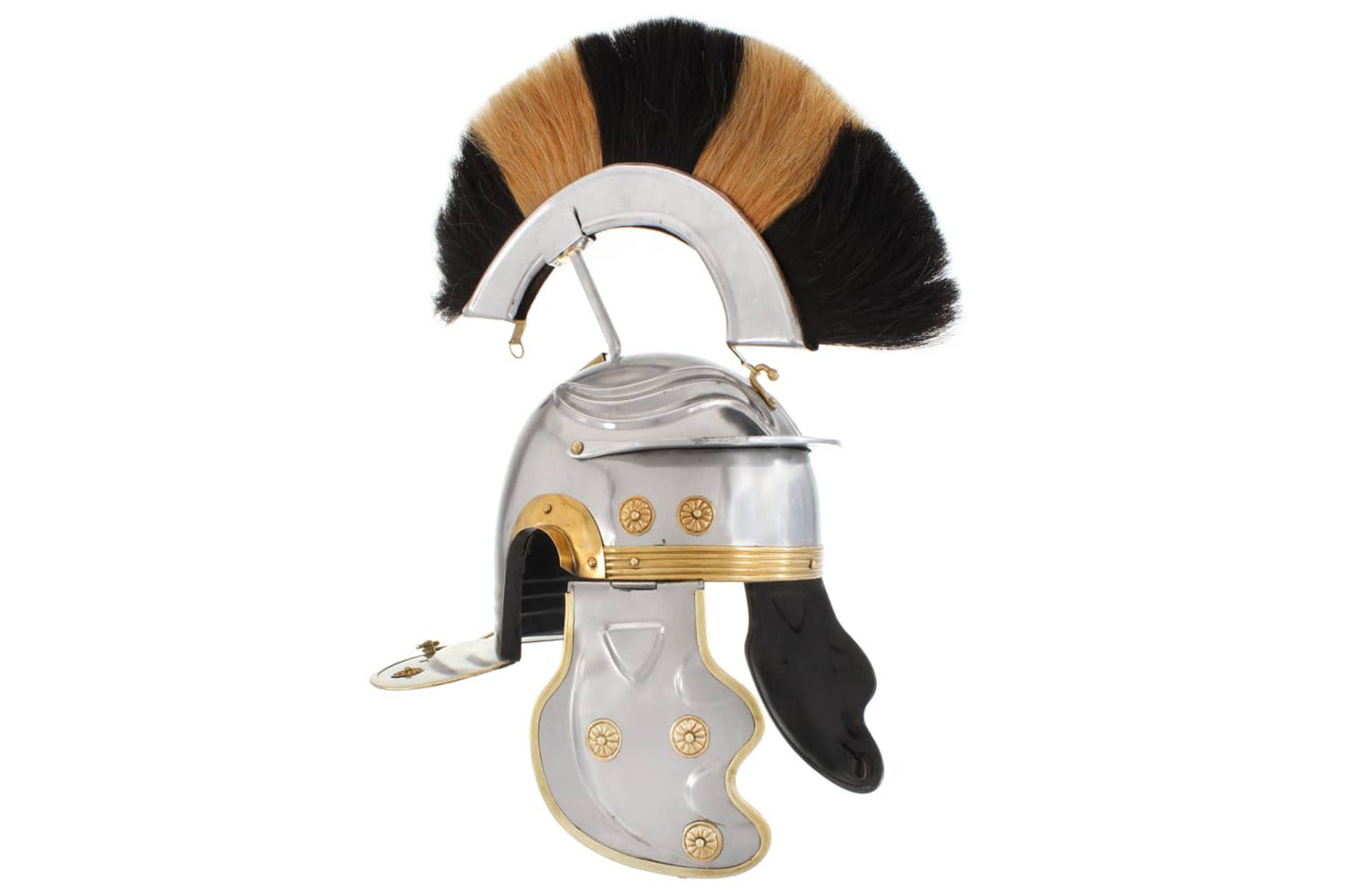Vidaxl 286119 Roman Soldier Helmet Antique Replica Larp Silver Steel-2