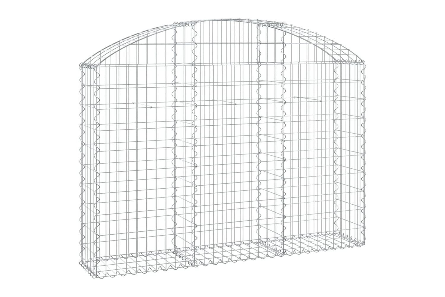 vidaXL 153445 Arched Gabion Basket 150x30x100/120cm Galvanised Iron