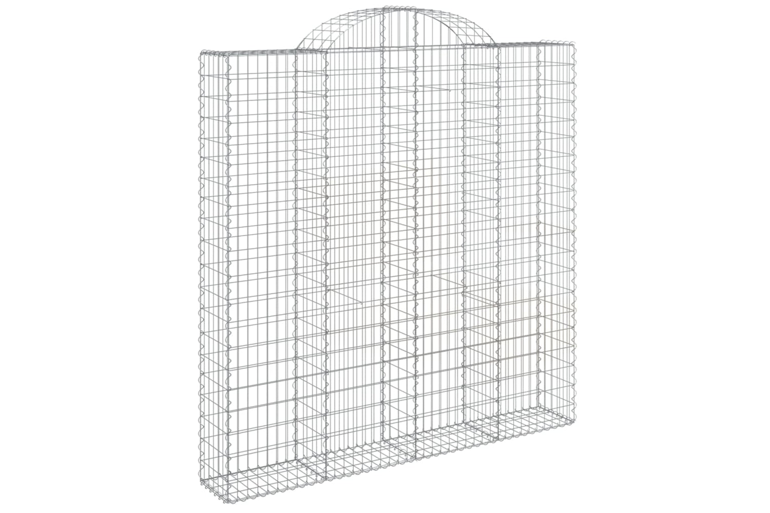 vidaXL 153490 Arched Gabion Basket 200x30x200/220cm Galvanised Iron