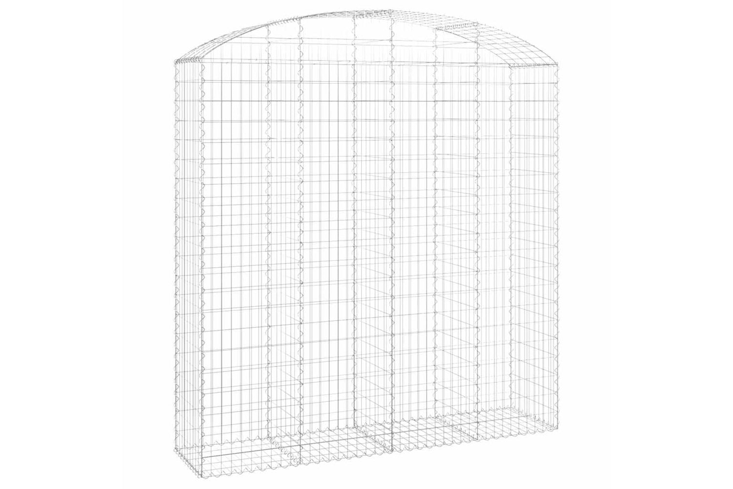 vidaXL 153480 Arched Gabion Basket 200x50x200/220cm Galvanised Iron