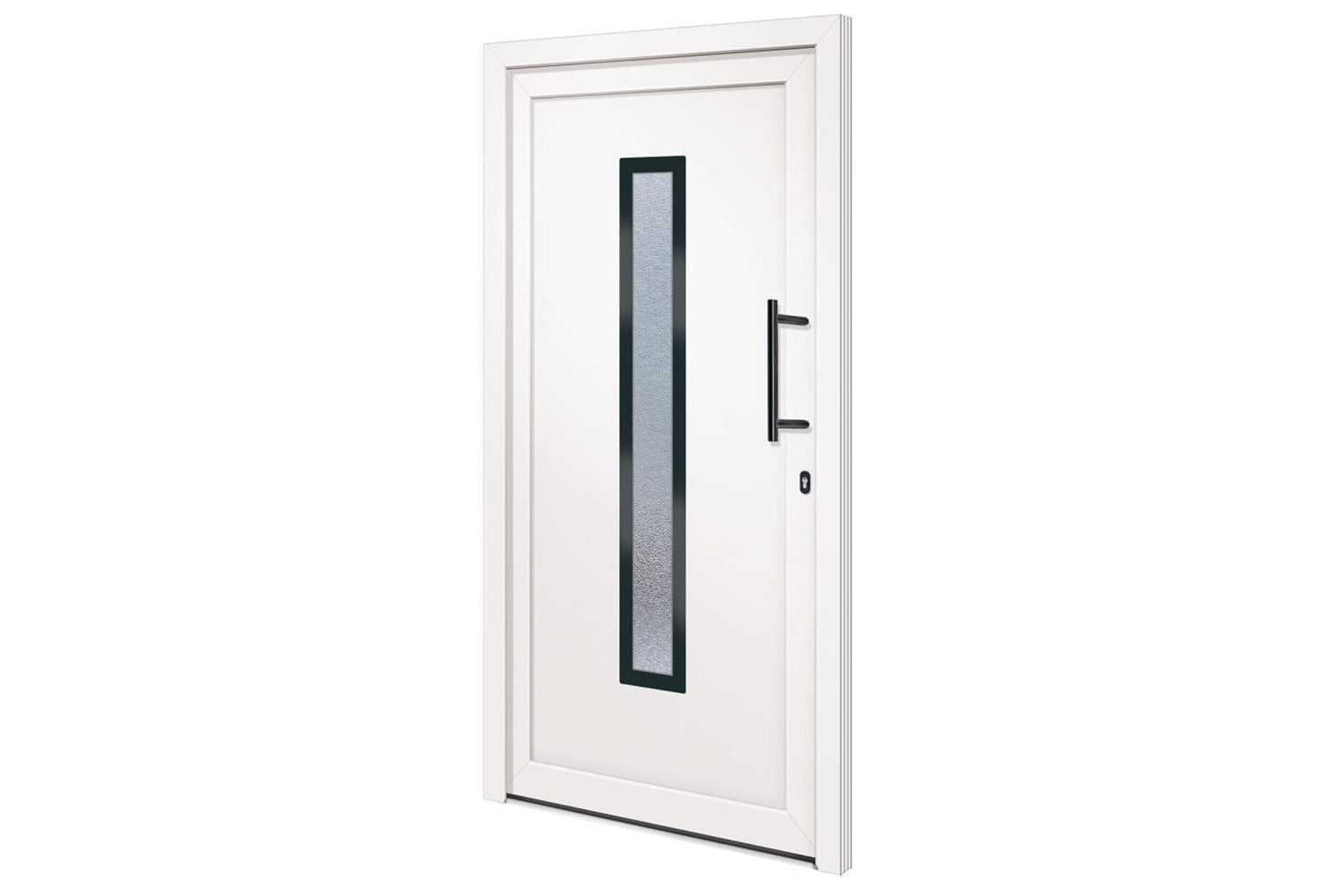 vidaXL 3157083 Front Door White 108x208cm Pvc-2