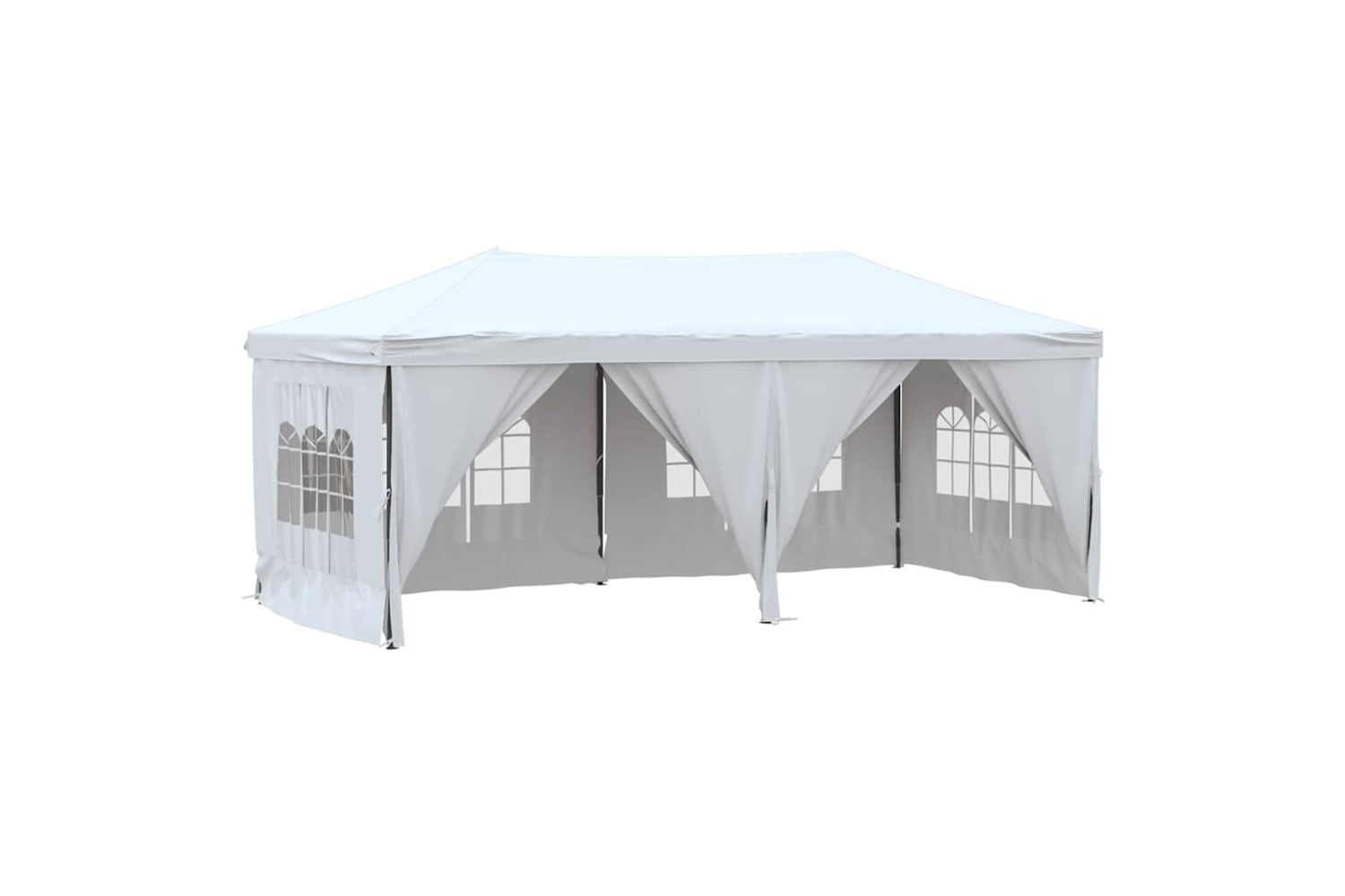 Vidaxl 93545 Folding Party Tent With Sidewalls White 3x6 M