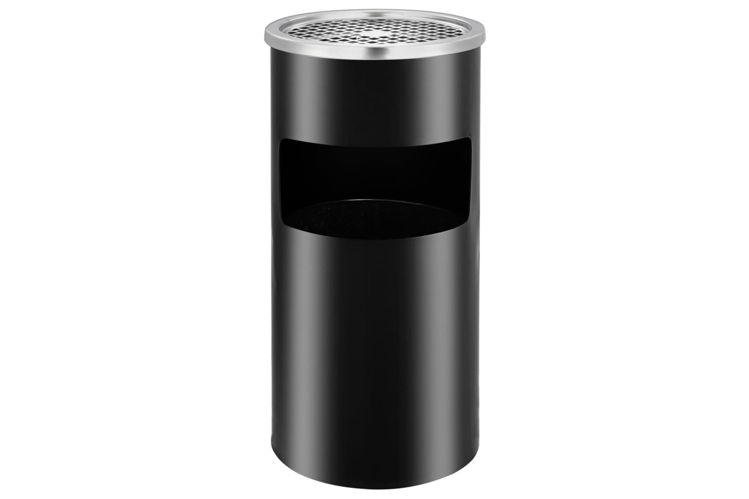 Vidaxl 51096 Wall Ashtray Dustbin Steel 26 L Black