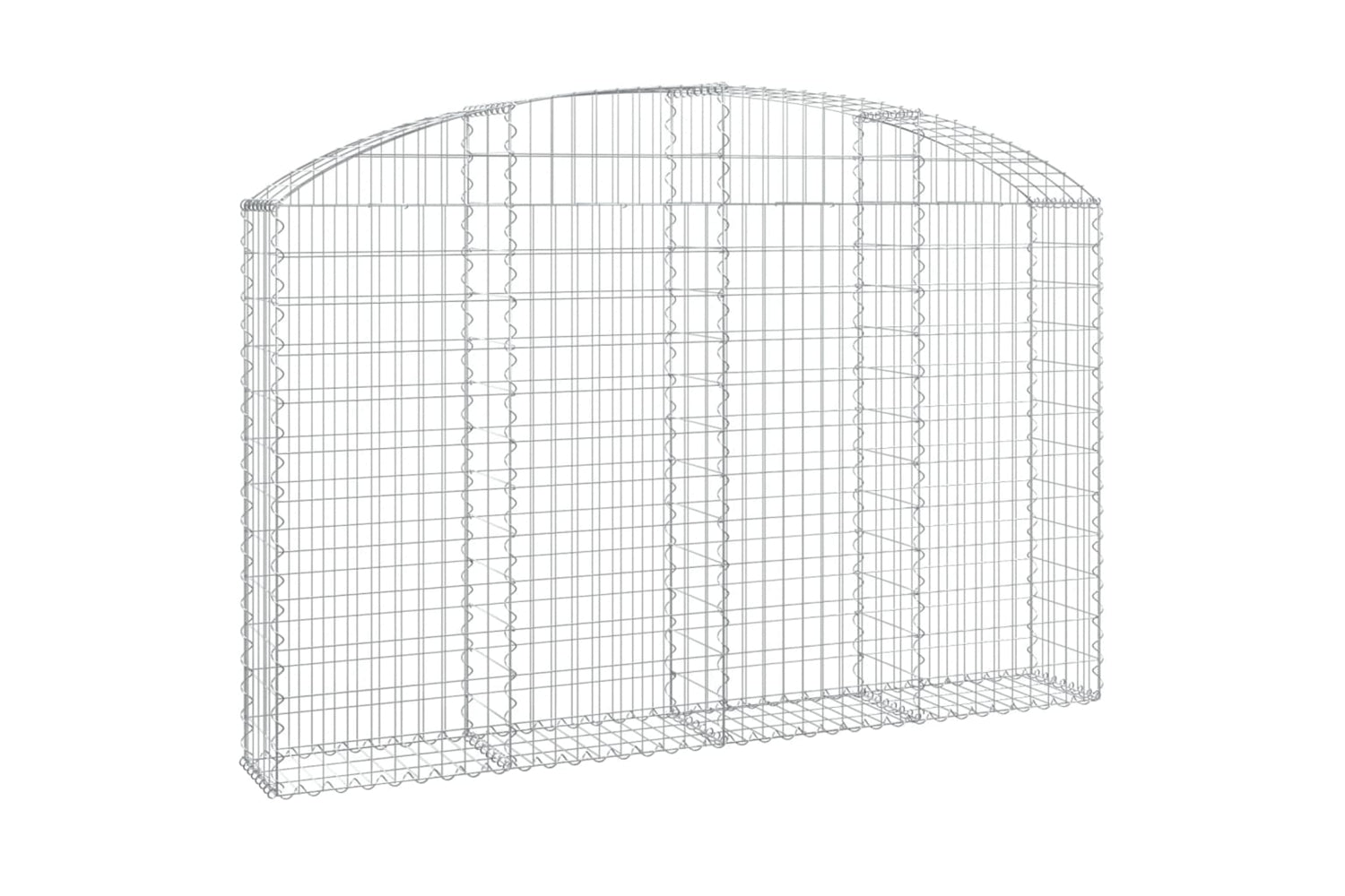 vidaXL 153466 Arched Gabion Basket 200x30x120/140cm Galvanised Iron