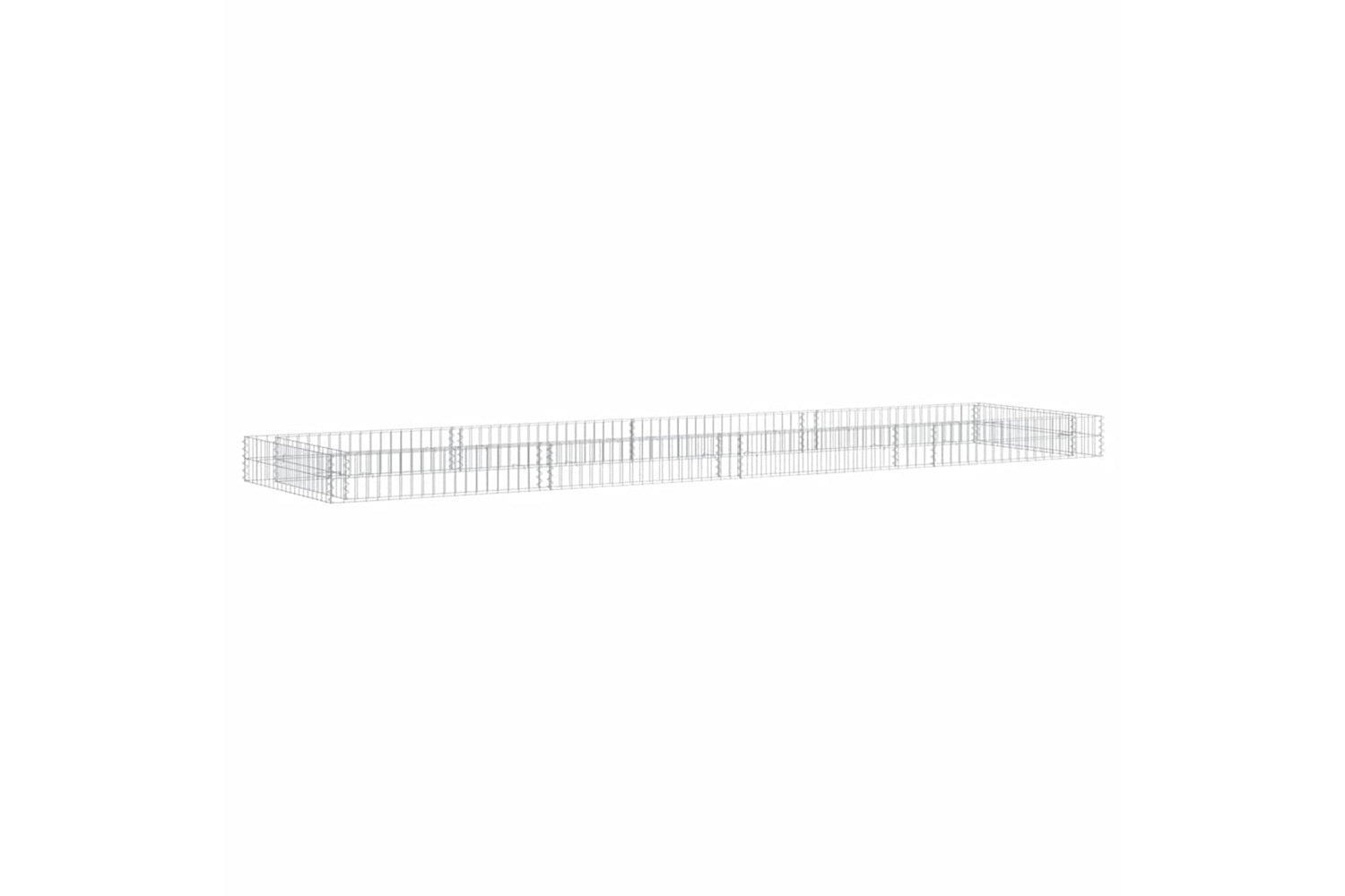 vidaXL 151314 Gabion Raised Bed Galvanised Steel 400x100x20cm