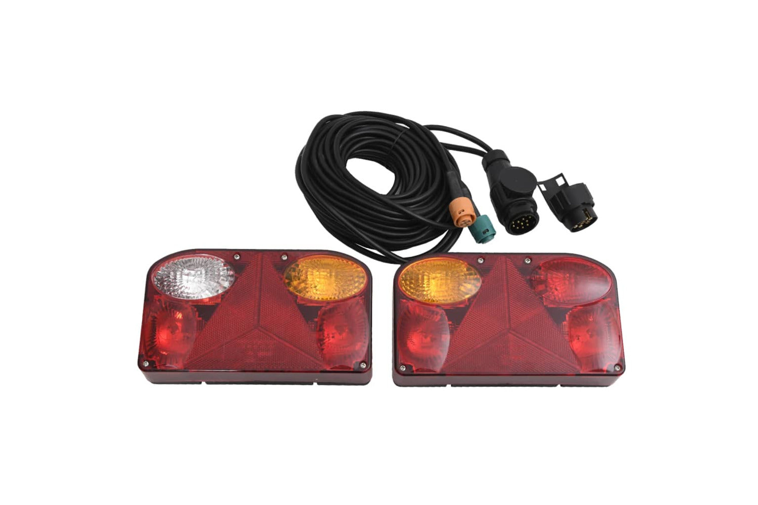 vidaXL 152898 Trailer Lights 2 Pcs Red 23x6x13cm 12v Classic Bulb-2