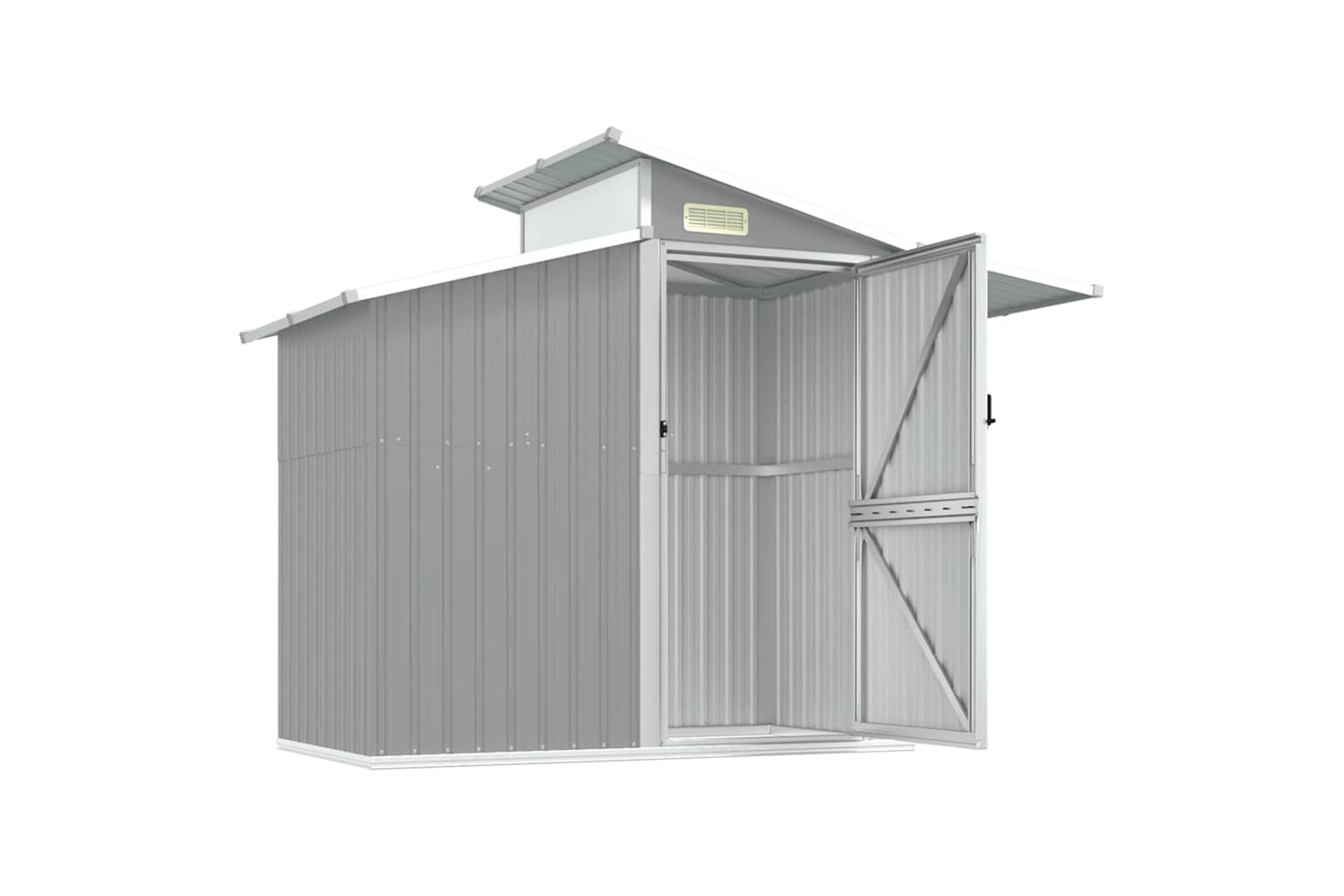 vidaXL 316243 Garden Shed Grey 270x130x208.5cm Galvanised Steel