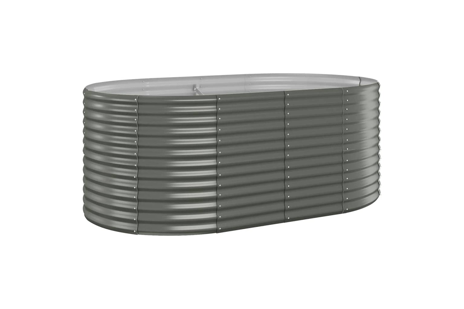 vidaXL 319059 Garden Raised Bed Powder-coated Steel 175x100x68cm Grey