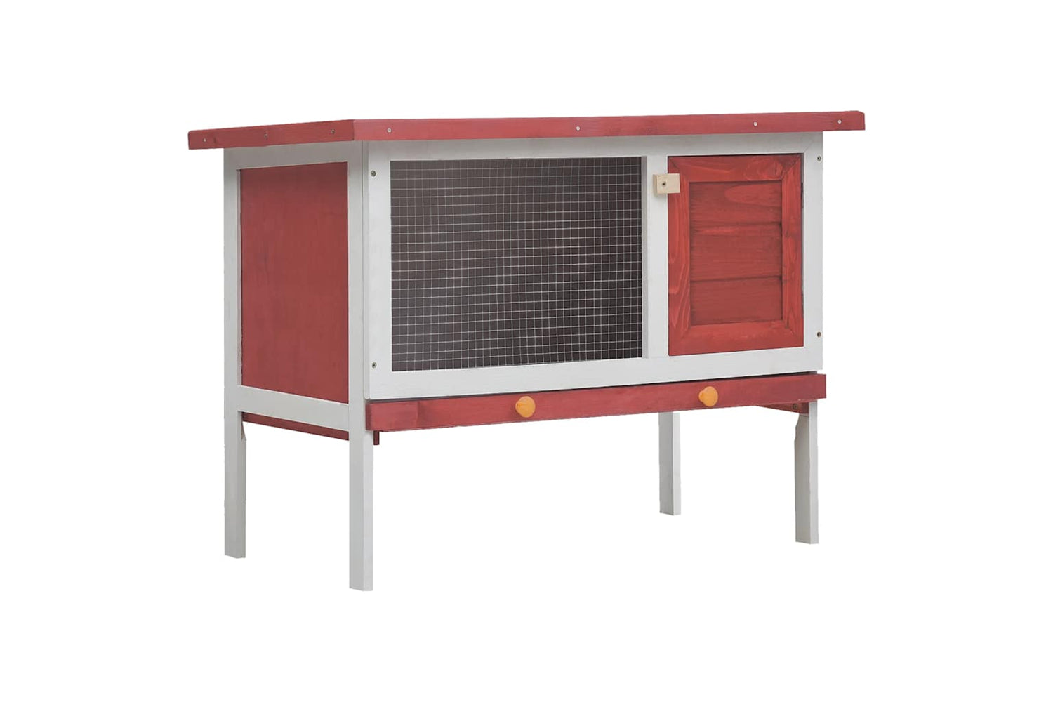 Vidaxl 170830 Outdoor Rabbit Hutch 1 Layer Red Wood