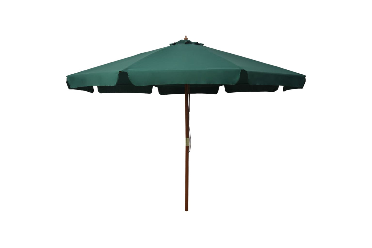 vidaXL 47213 Outdoor Parasol With Wooden Pole 330cm Green