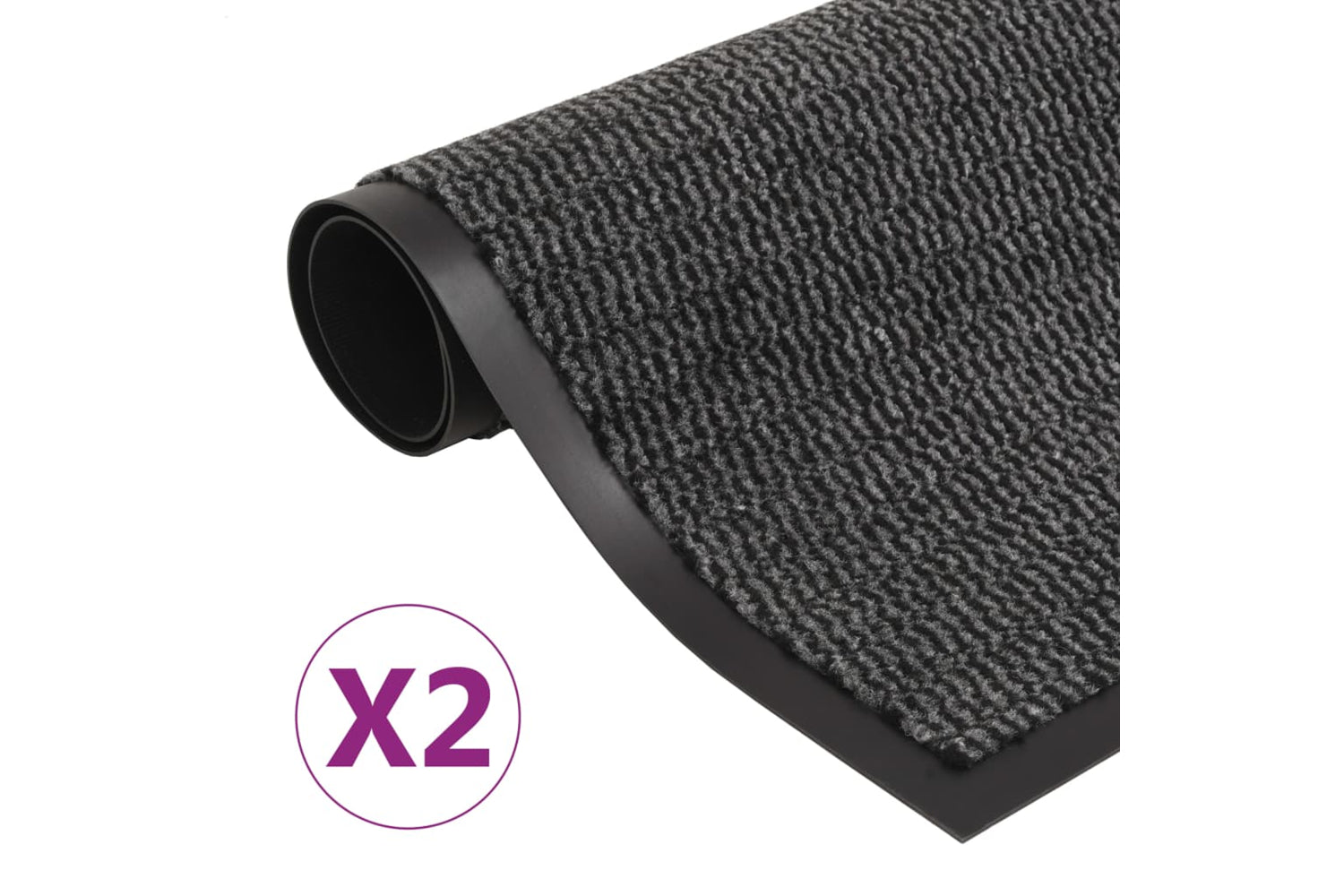 vidaXL 3051617 Dust Control Mats 2 Pcs Rectangular Tufted 120x180cm Anthracite