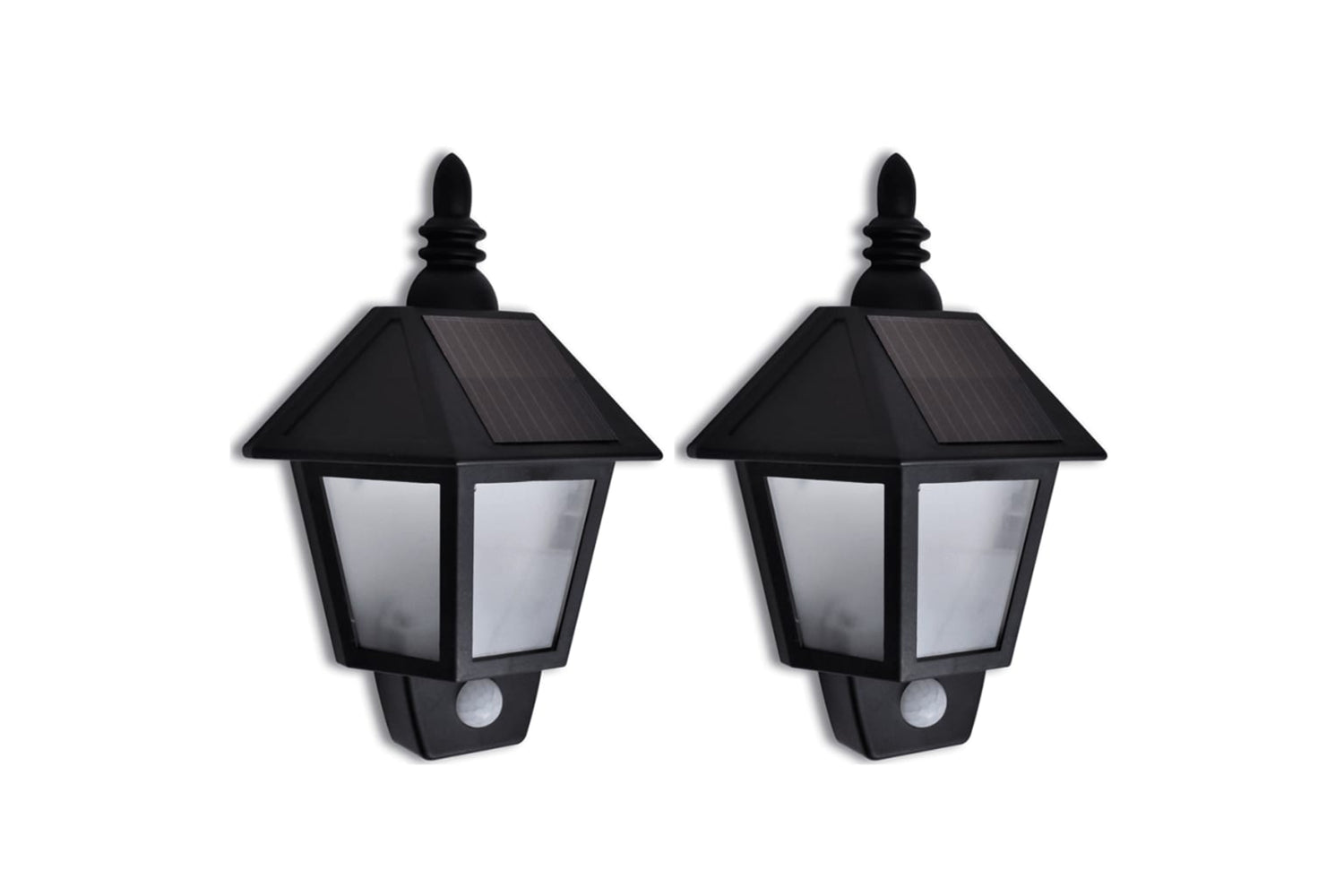 Vidaxl 270518 Solar Wall Lamp With Motion Sensor 2 Pcs