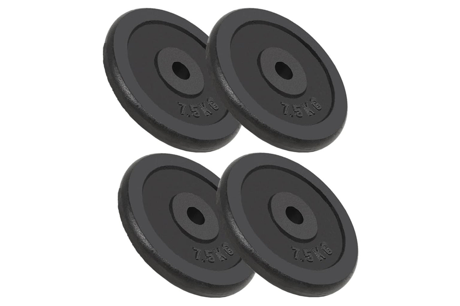 Vidaxl 91393 Weight Plates 4 Pcs 4x7.5 Kg Cast Iron-2