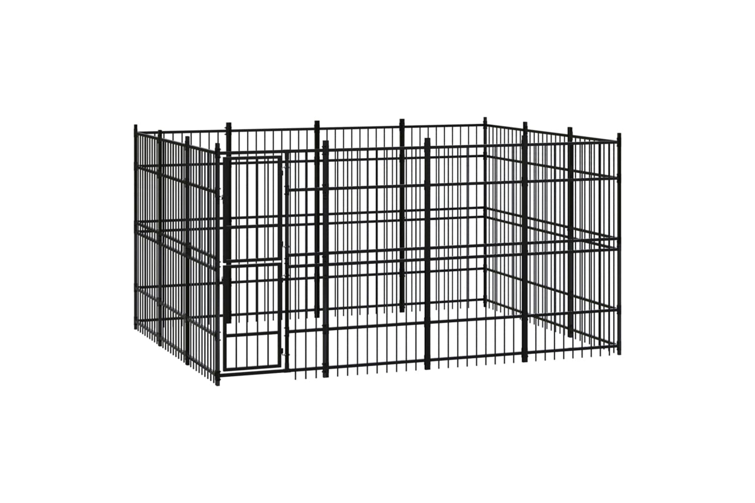 Vidaxl 3097975 Outdoor Dog Kennel Steel 11.06 M2