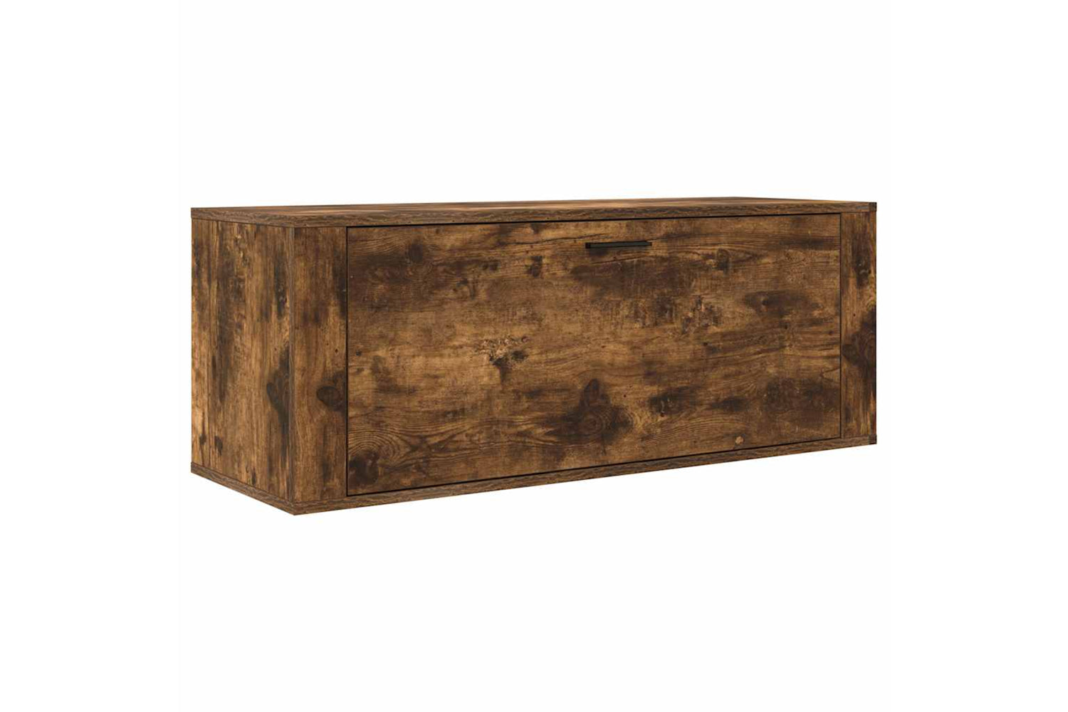vidaXL 821025 Wall Shoe Cabinet Smoked Oak 100x35x38cm Engineered Wood