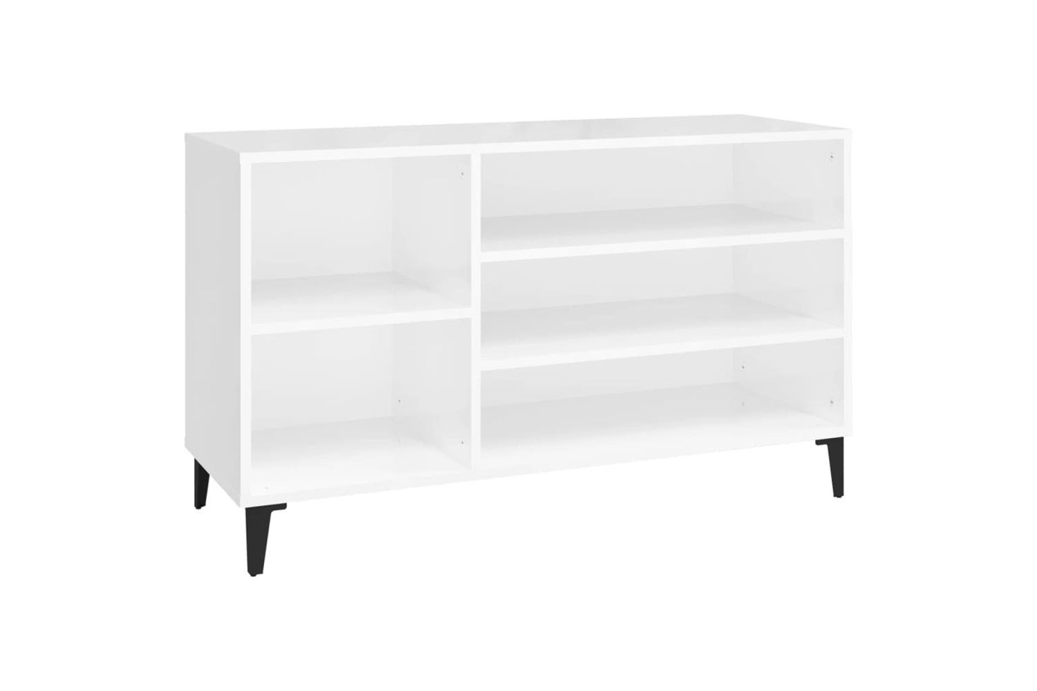 vidaXL 819750 Shoe Cabinet High Gloss White 102x36x60cm Engineered Wood