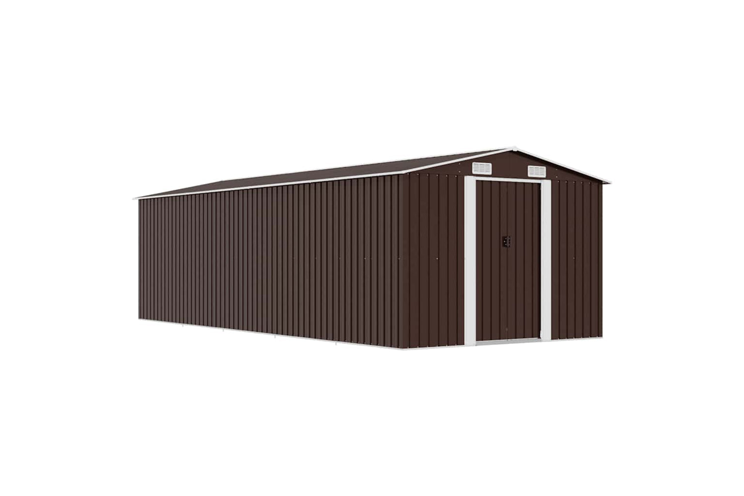 vidaXL 143355 Garden Shed 257x580x181cm Metal Brown