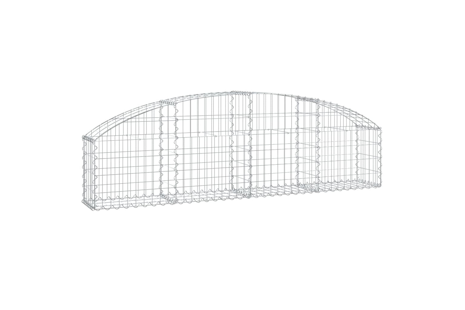 vidaXL 153462 Arched Gabion Basket 200x30x40/60cm Galvanised Iron