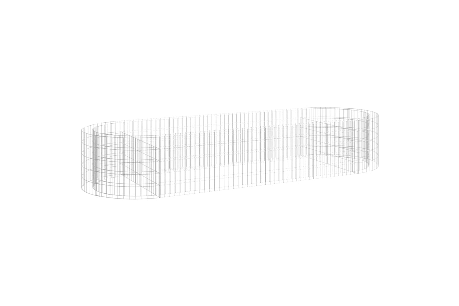 vidaXL 152041 Gabion Raised Bed Galvanised Iron 300x100x50cm