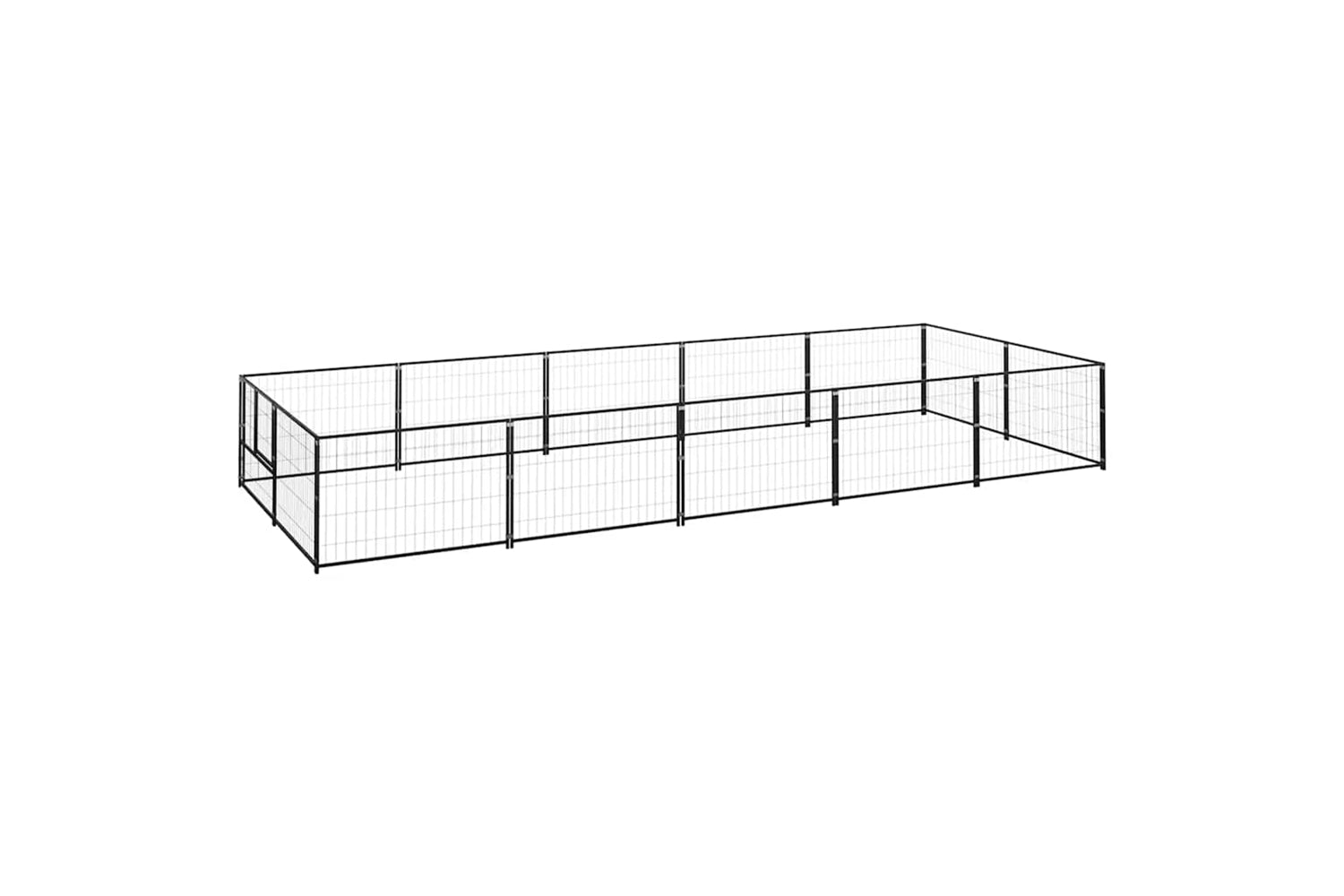 Vidaxl 3082112 Dog Kennel Black 10 M2 Steel