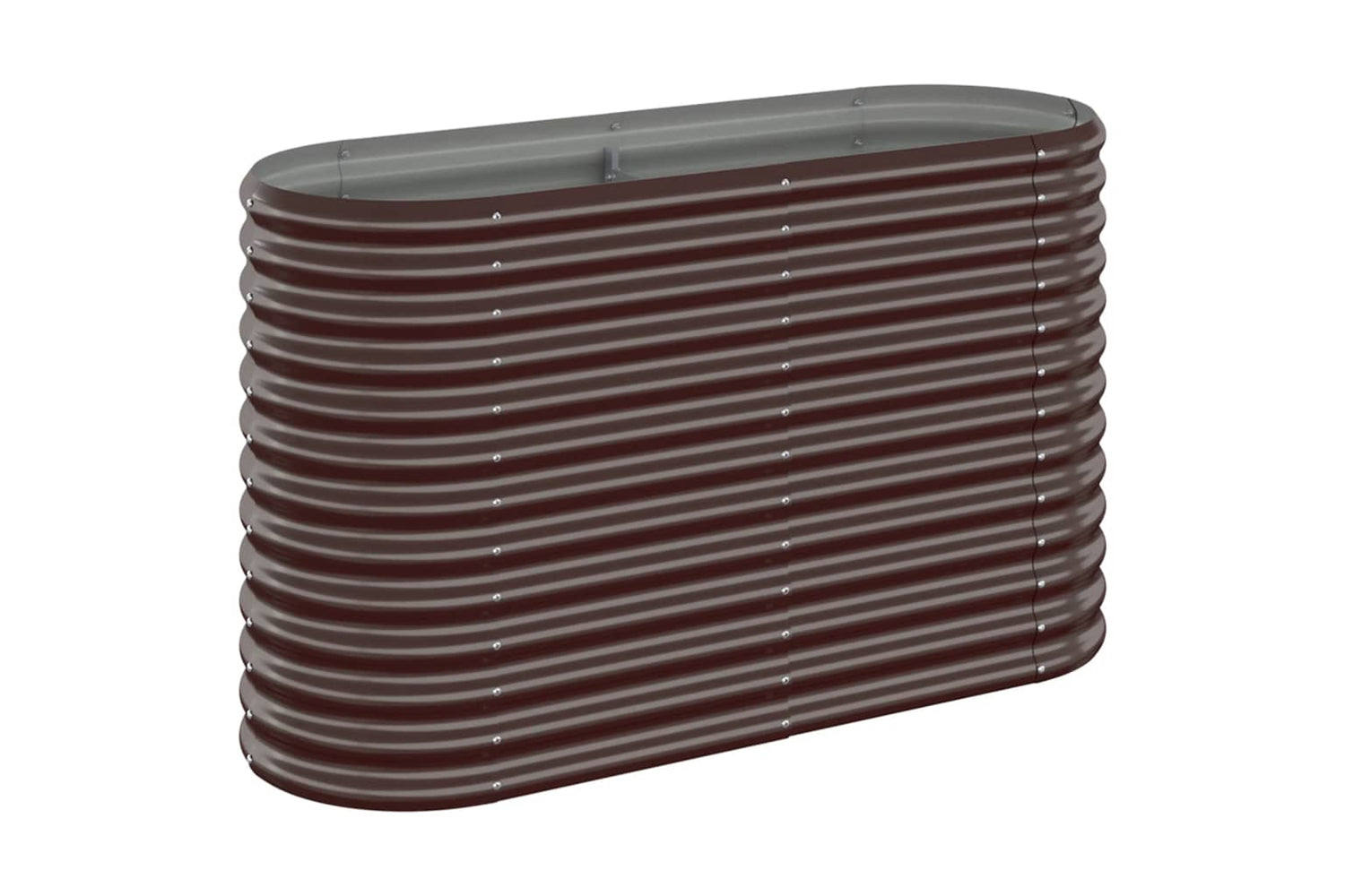vidaXL 318890 Garden Raised Bed Powder-coated Steel 114x40x68cm Brown