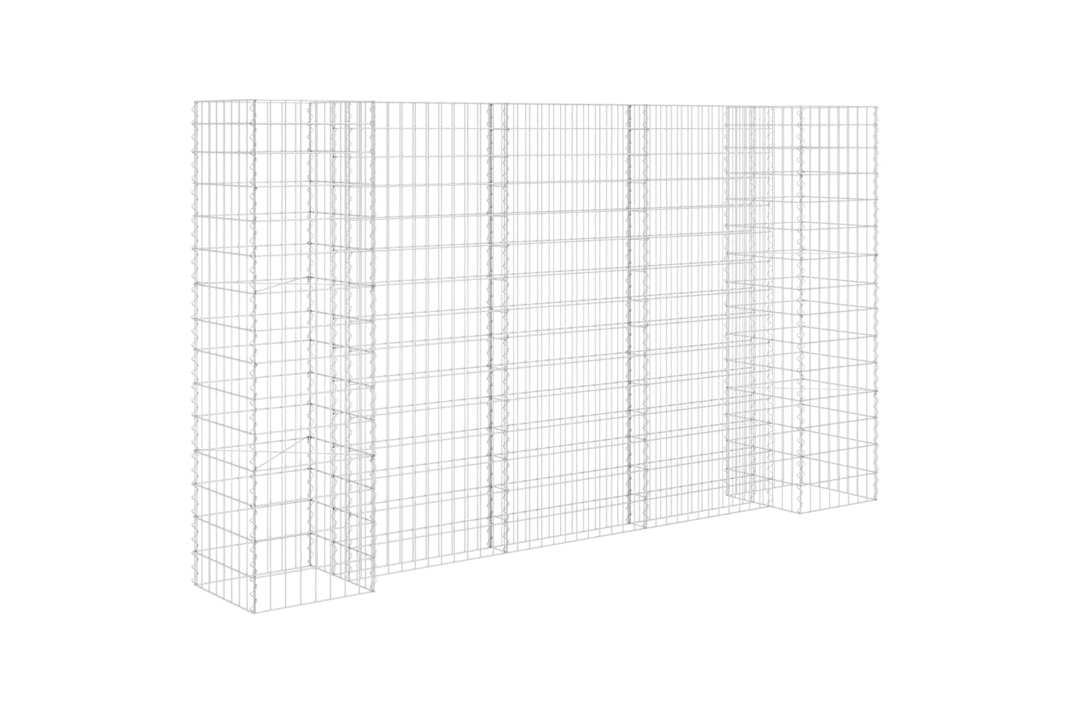 vidaXL 145663 H-shaped Gabion Planter Steel Wire 260x40x150cm