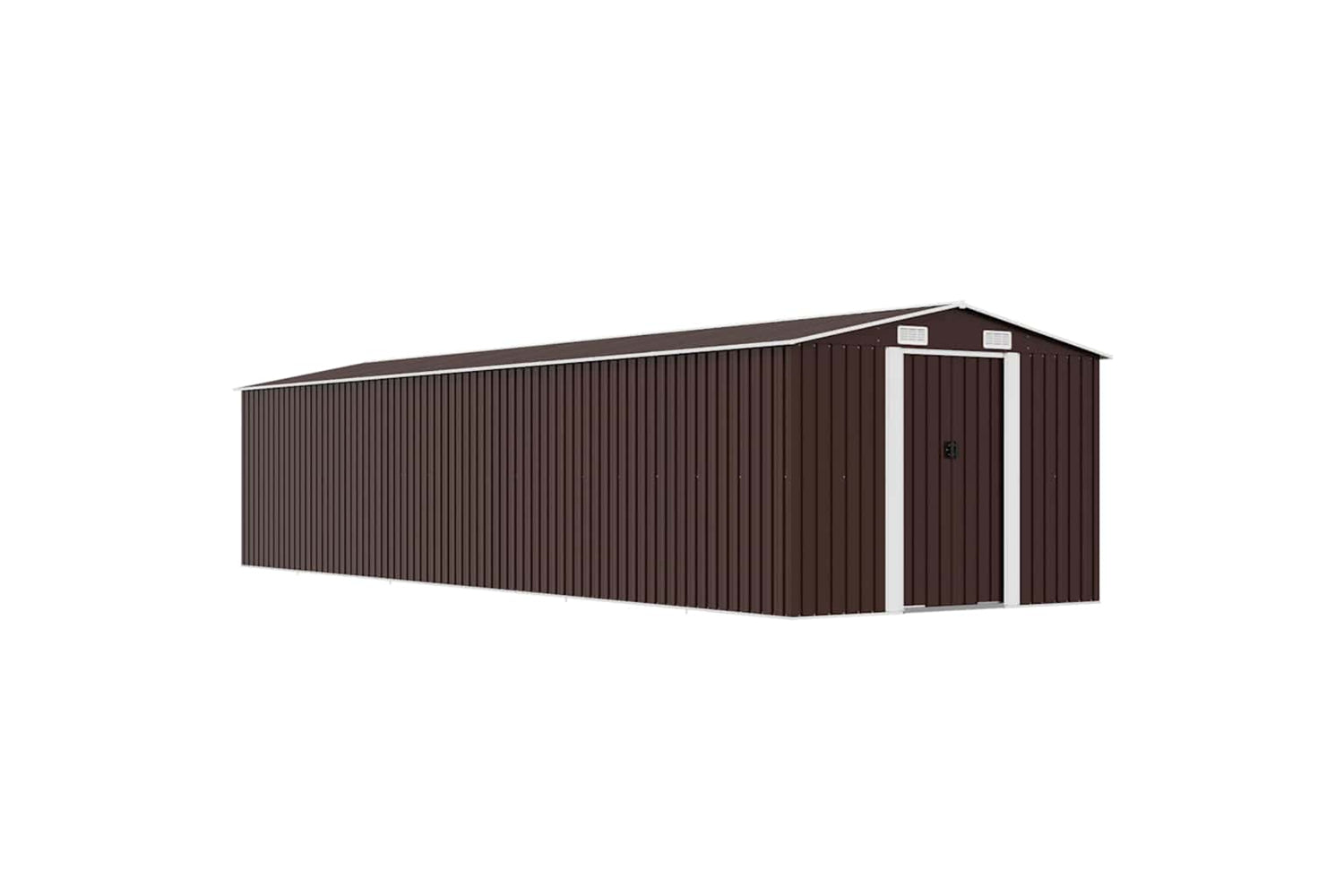 vidaXL 47039 Garden Shed Brown 257x990x181cm Galvanised Steel