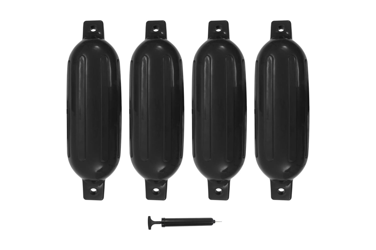 Vidaxl Boat Fenders 4 Pcs Black 58.5x16.5 Cm Pvc-2