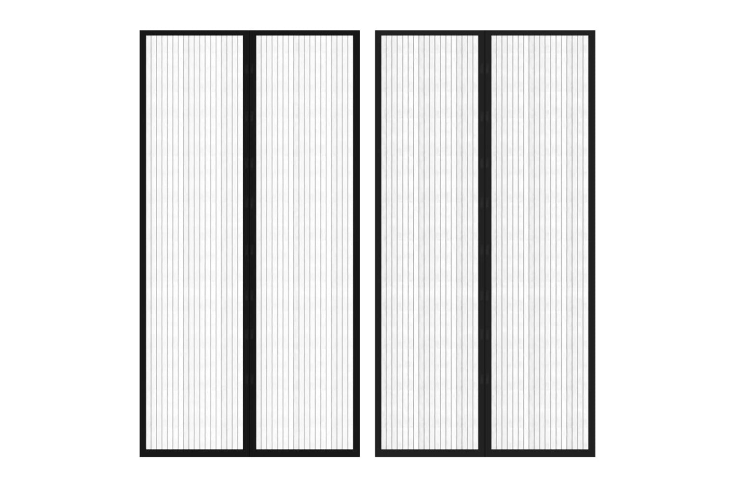 vidaXL 40920 Insect Door Curtain 210 X 100cm 2 Pcs Magnet Black