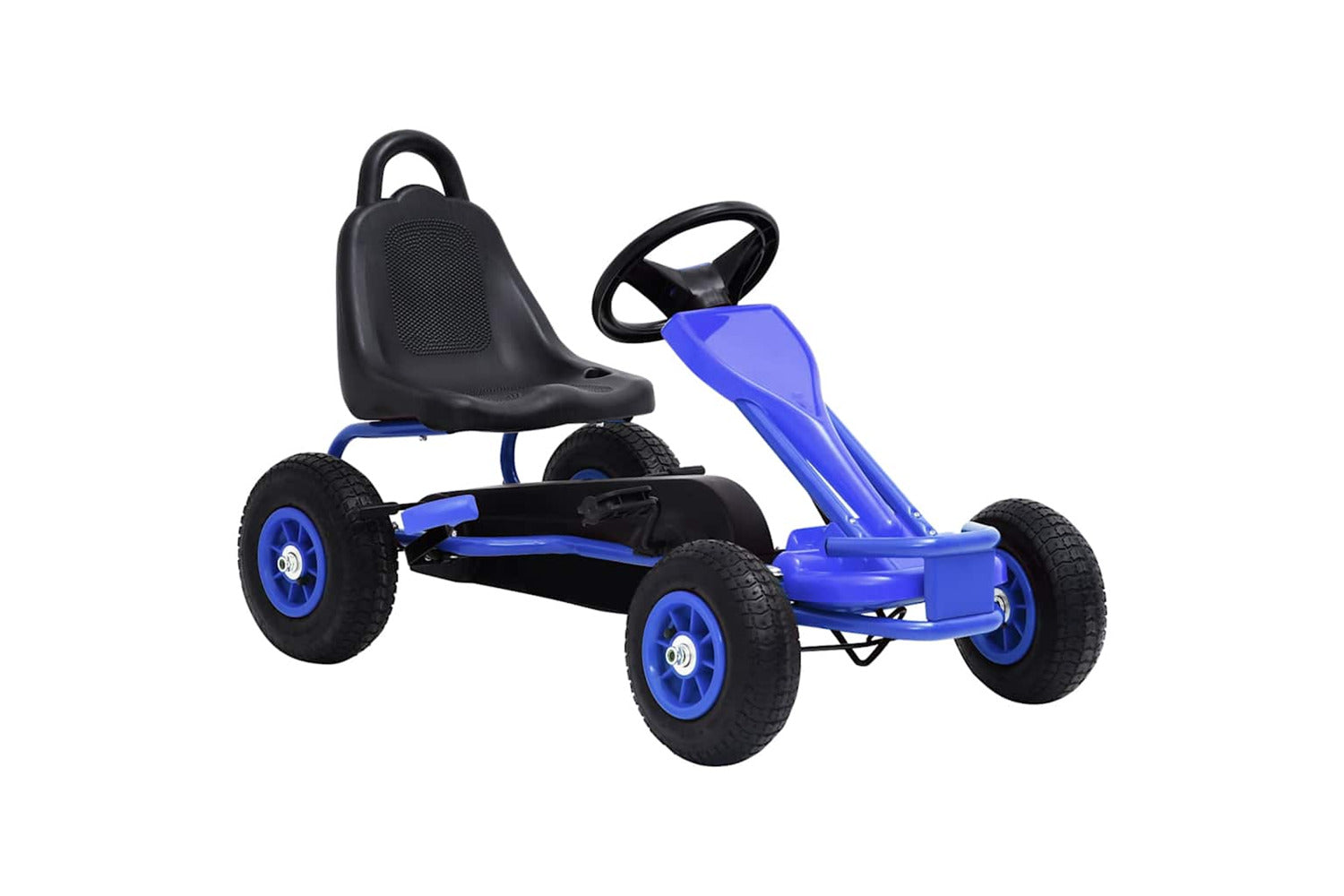 Vidaxl Pedal Go-kart With Pneumatic Tyres Blue-2