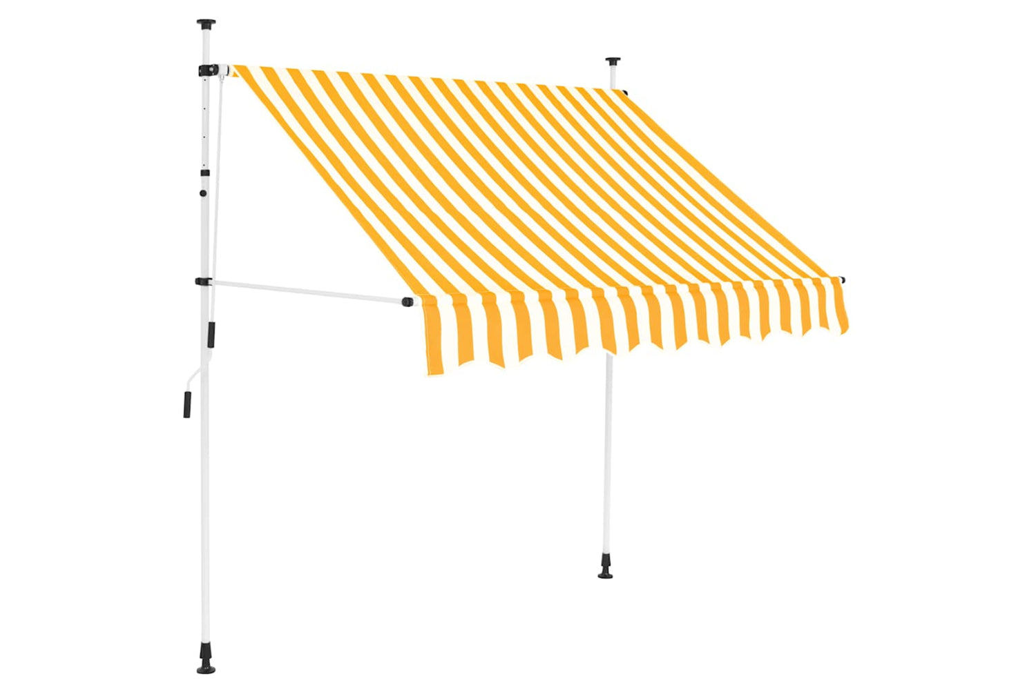 vidaXL 43231 Manual Retractable Awning 150cm Orange And White Stripes