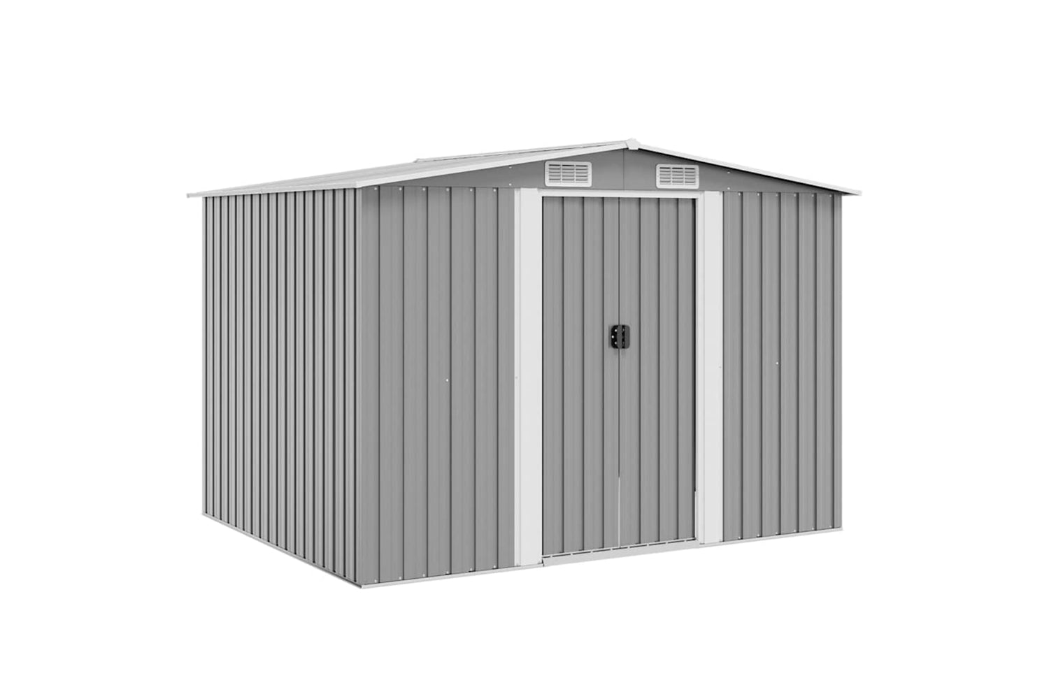vidaXL 42907 Garden Storage Shed Grey Metal 257x205x178cm