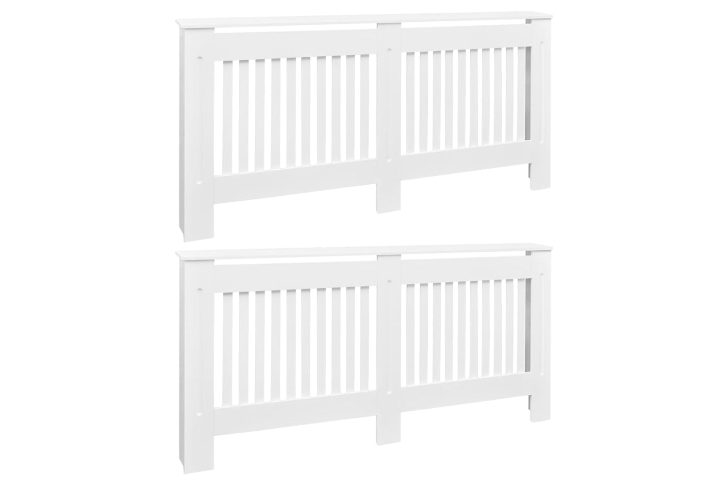 vidaXL Radiator Covers 2 Pcs White Mdf 172cm