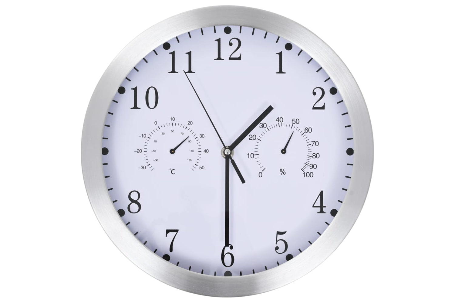 Vidaxl 50623 Wall Clock With Hygrometer and Thermometer 30 cm | White